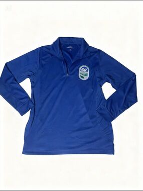 Vansport Women's Blue Quarter-Zip Performance Top